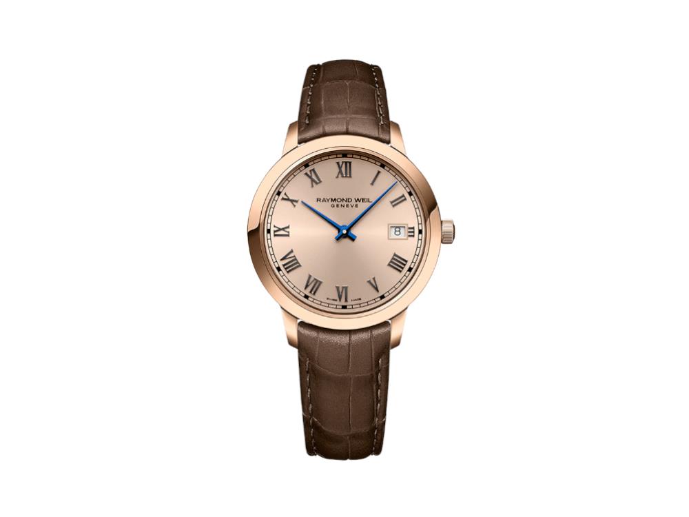 Raymond Weil Toccata Ladies Brown Leather Quartz Uhr, 34 mm, 5385-PC5-00859
