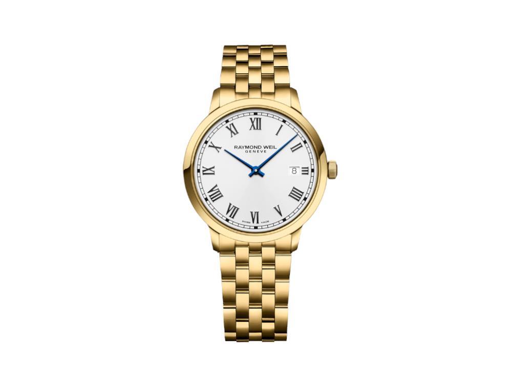 Raymond Weil Toccata Men's Classic Quartz Uhr, PVD, Weiss, 39 mm, 5485-P-00359