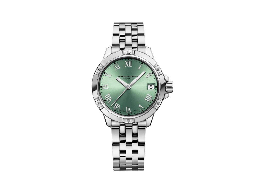 Raymond Weil Tango Classic Ladies Quartz Uhr, Grün, 30 mm, 5960-ST-00520