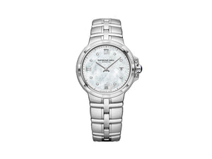 Raymond Weil Parsifal Ladies Quartz Uhr, Perlmutt, Tag, 8 Diamanten