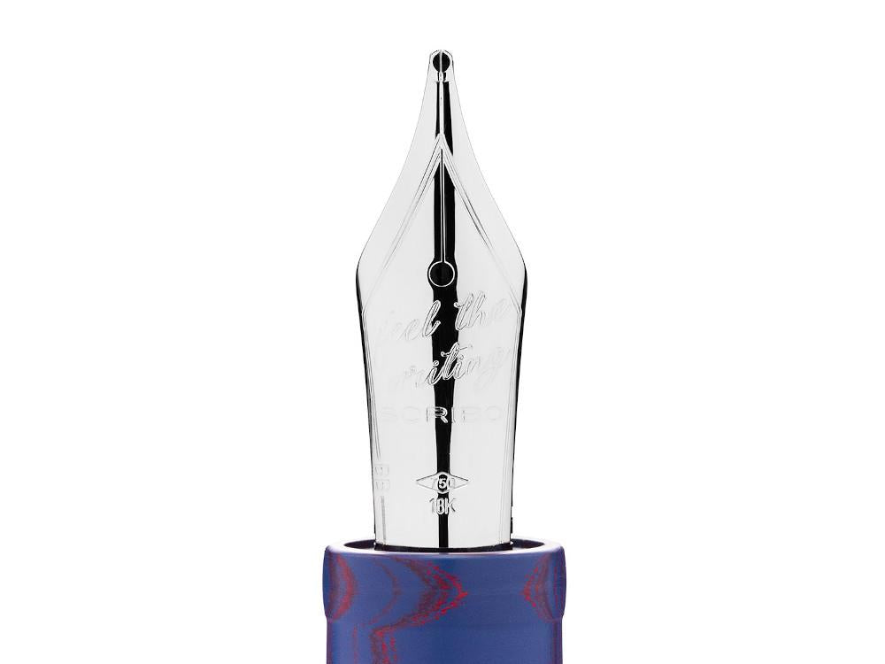 Scribo La Dotta Paradisus Füllfederhalter, 18K, Blau, DOTFP25PL1803