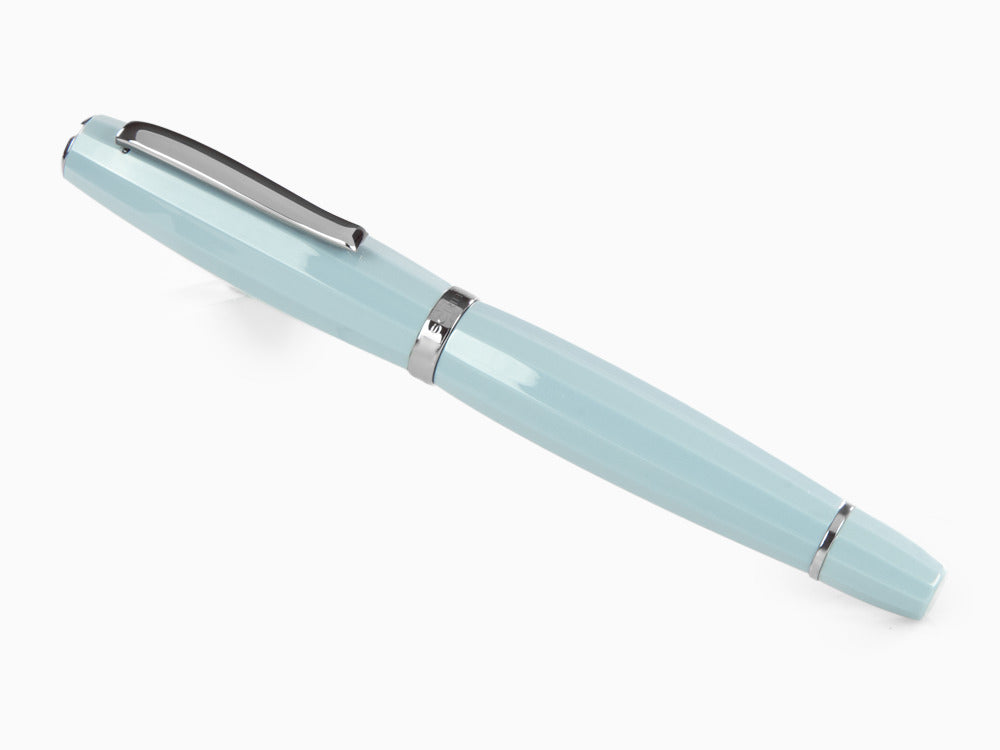 Scribo Feel Füllfederhalter, Blaues Edelharz, Ruthenium, FEEFP03RT1403