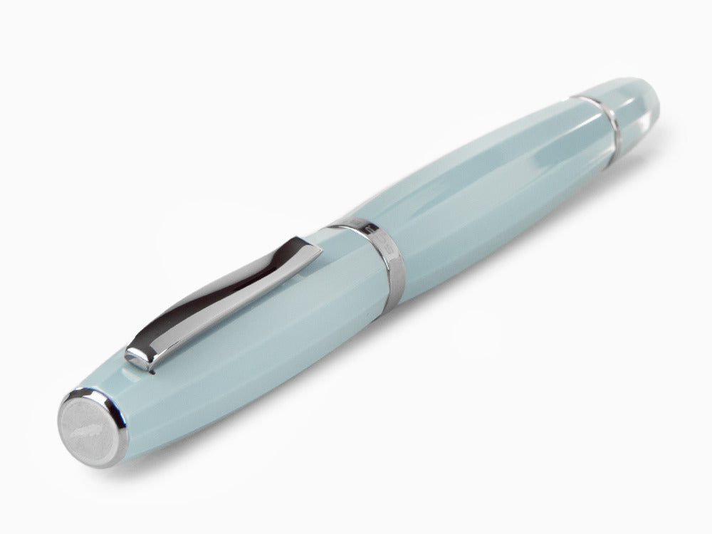 Scribo Feel Füllfederhalter, Blaues Edelharz, Ruthenium, FEEFP03RT1403