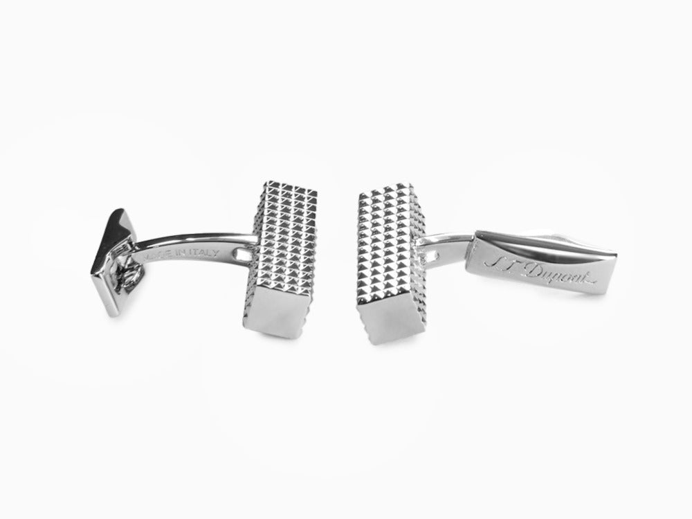 S.T. Dupont Diamond Head Manschettenknöpfe, Palladium, Poliert, Silber, 005567
