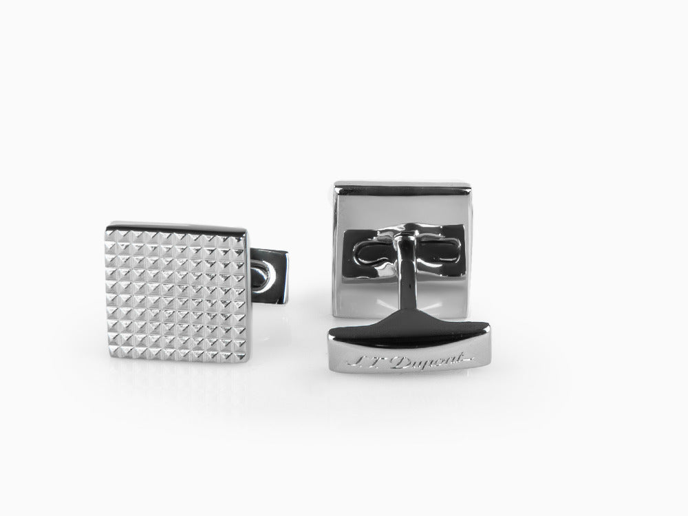 S.T. Dupont Square Diamond Head Manschettenknöpfe, Poliert, Silber, 005568