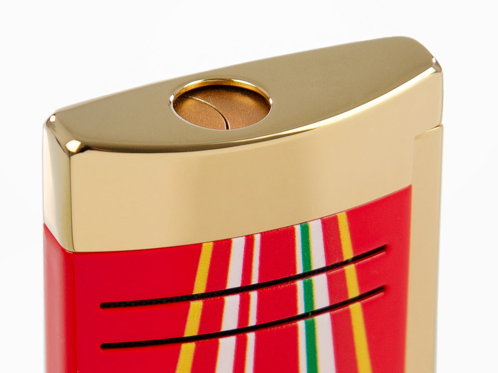 S.T. Dupont 24H Du Mans Maxijet Feuerzeug, Palladium, Rot, 020090