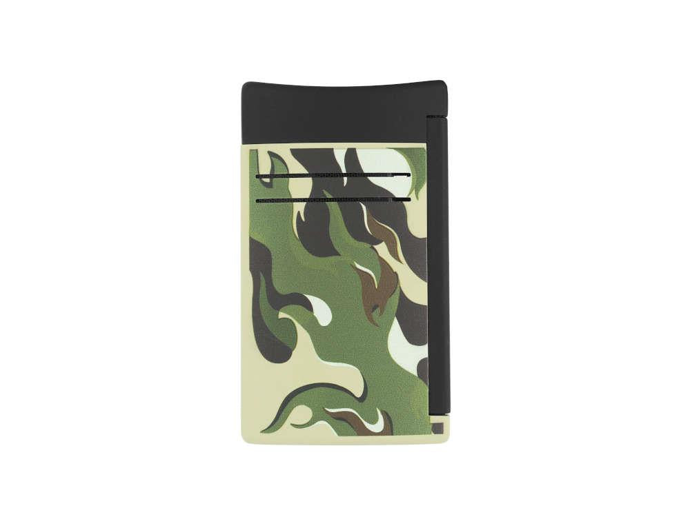 S.T. Dupont Camo Maxijet Feuerzeug, PVD, Grün, Limitierte Auflage, 020150
