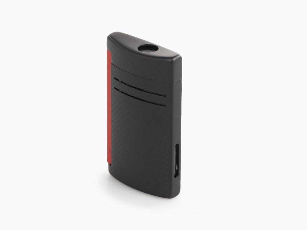 S.T. Dupont Maxijet Feuerzeug, Chrom, Rot/Schwarz, 020160N