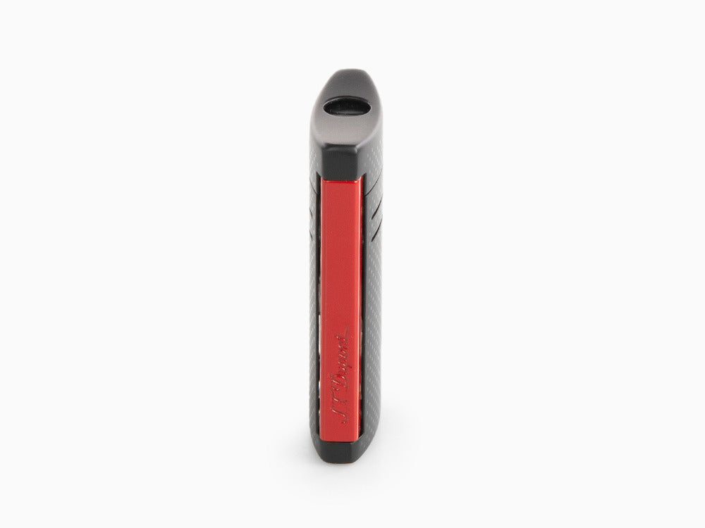 S.T. Dupont Maxijet Feuerzeug, Chrom, Rot/Schwarz, 020160N