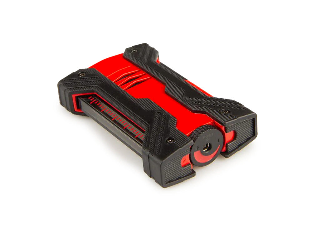 S.T. Dupont Défi XXtreme Feuerzeug, Rot/Schwarz, Double Flame, 021601