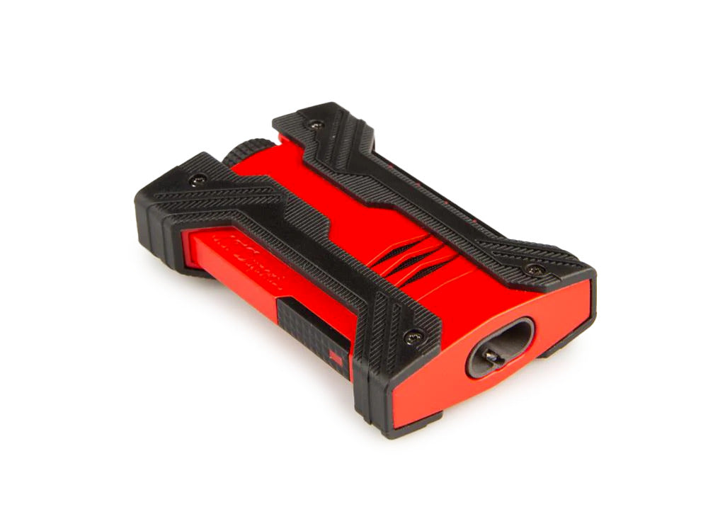 S.T. Dupont Défi XXtreme Feuerzeug, Rot/Schwarz, Double Flame, 021601