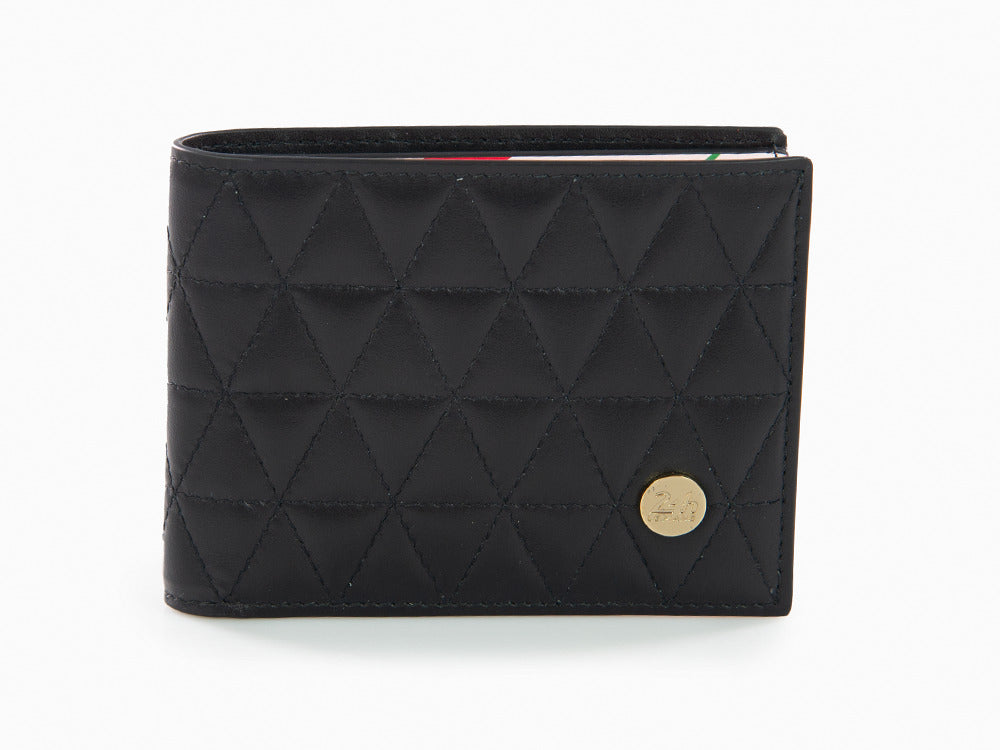 S.T. Dupont 24H Du Mans Billfold 6 Karten Brieftasche, Schwarz, Leder, 161310