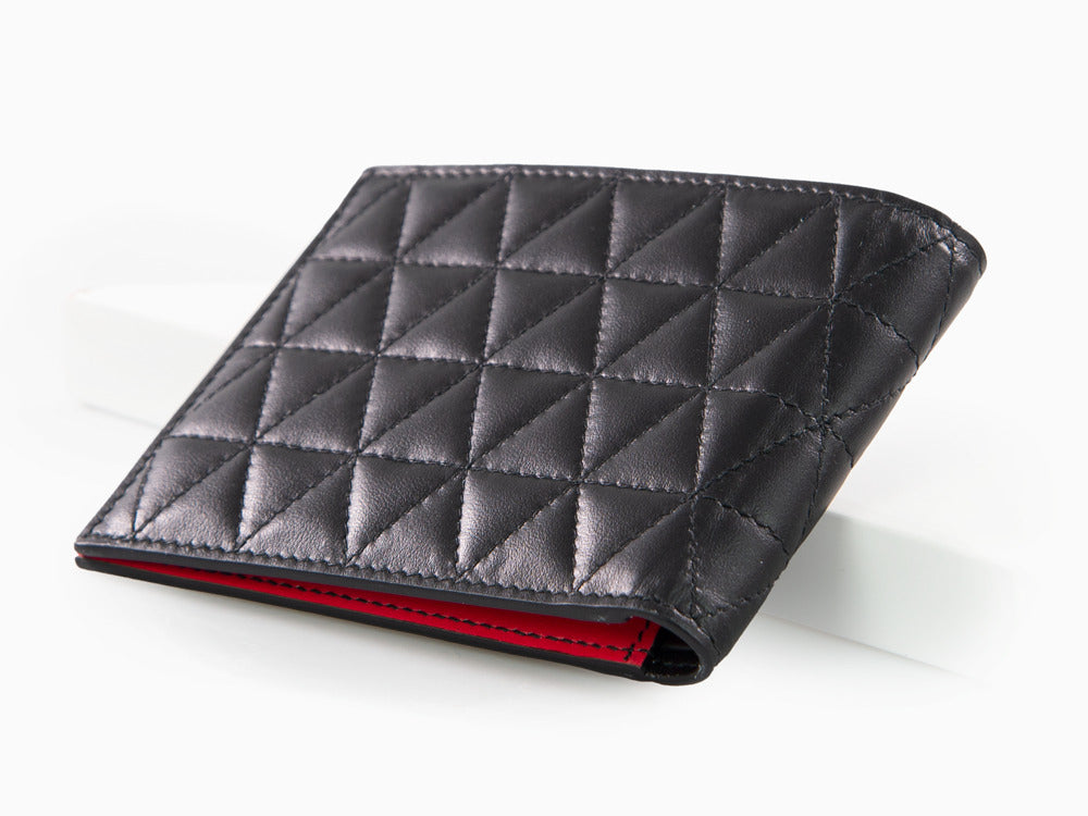 S.T. Dupont 24H Du Mans Billfold 6 Karten Brieftasche, Schwarz, Leder, 161310