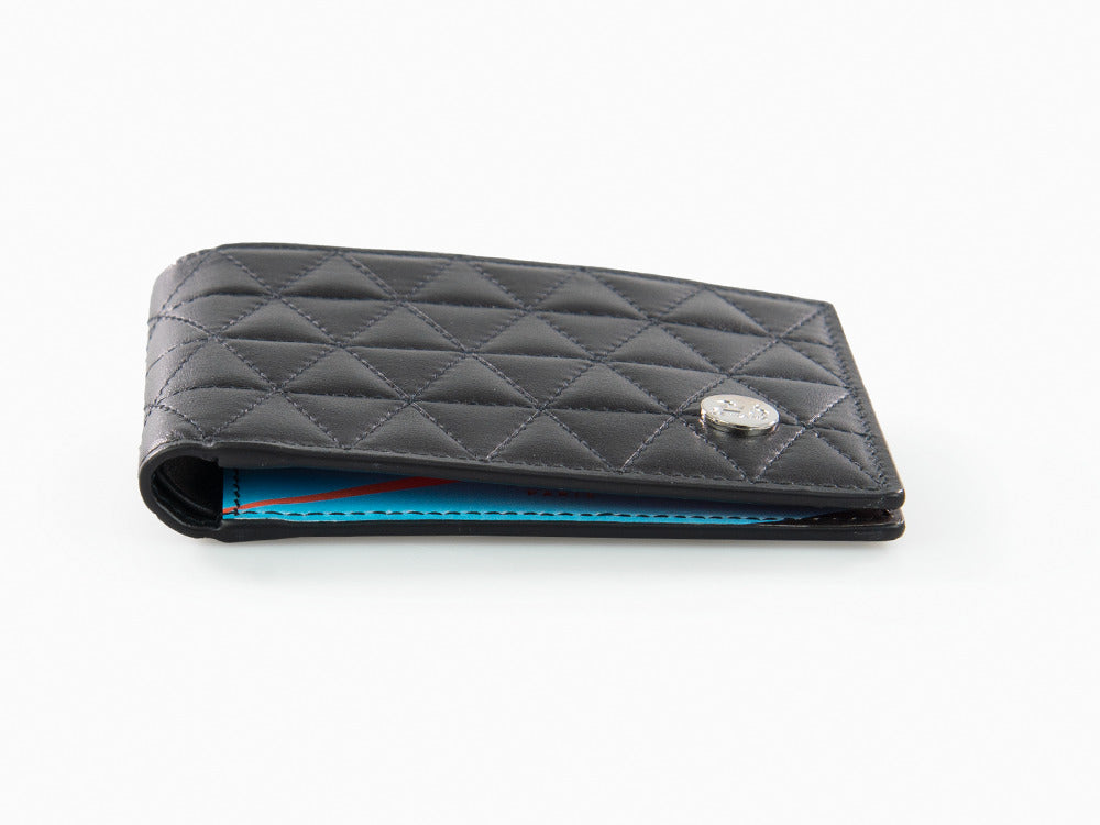 S.T. Dupont 24H Du Mans Billfold 6 Karten Brieftasche, Schwarz, Leder, 161410
