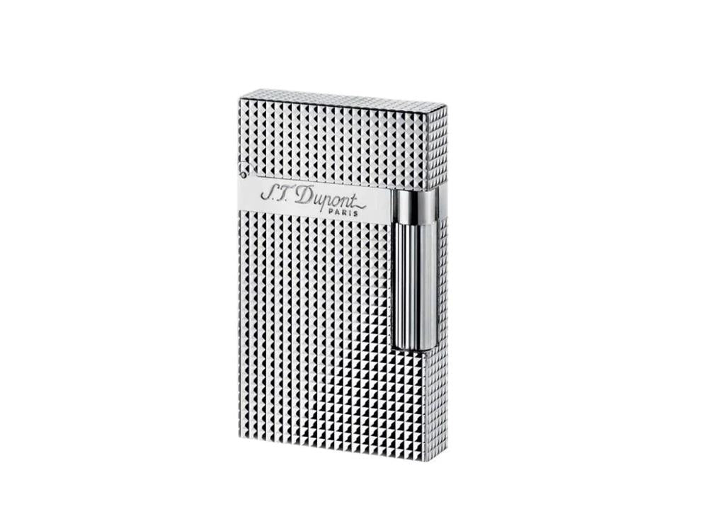 S.T. Dupont Ligne 2 Feuerzeug, Silver Diamond Head, 016184