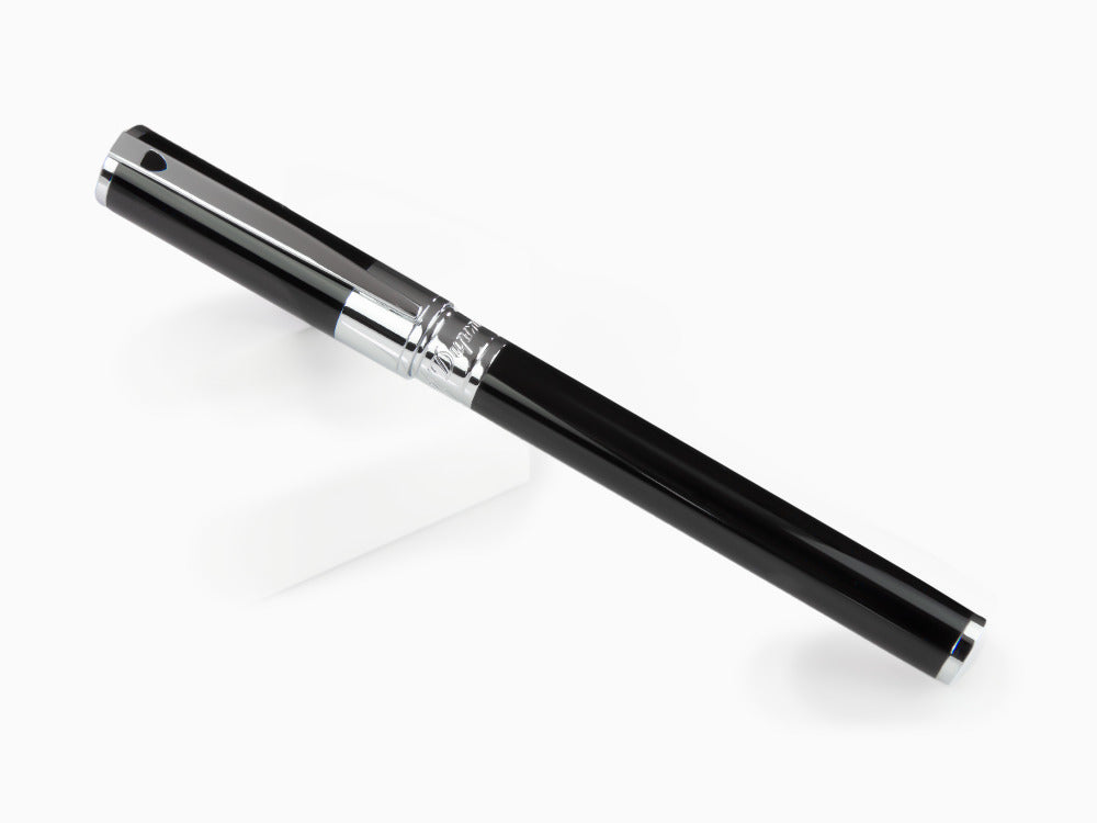 S.T. Dupont D-Initial Roller, Lack, Schwarz, Verchromte Akzente, 262200