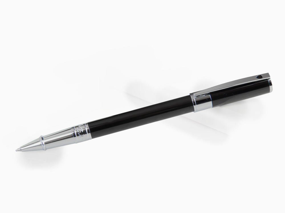 S.T. Dupont D-Initial Roller, Lack, Schwarz, Verchromte Akzente, 262200
