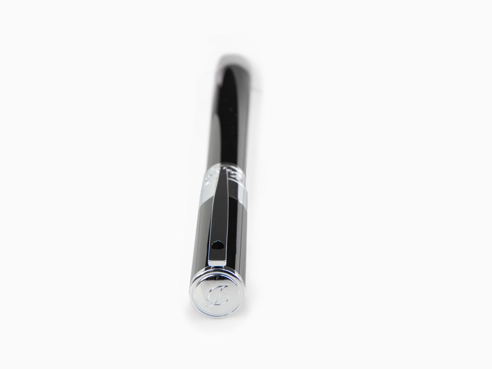 S.T. Dupont D-Initial Roller, Lack, Schwarz, Verchromte Akzente, 262200