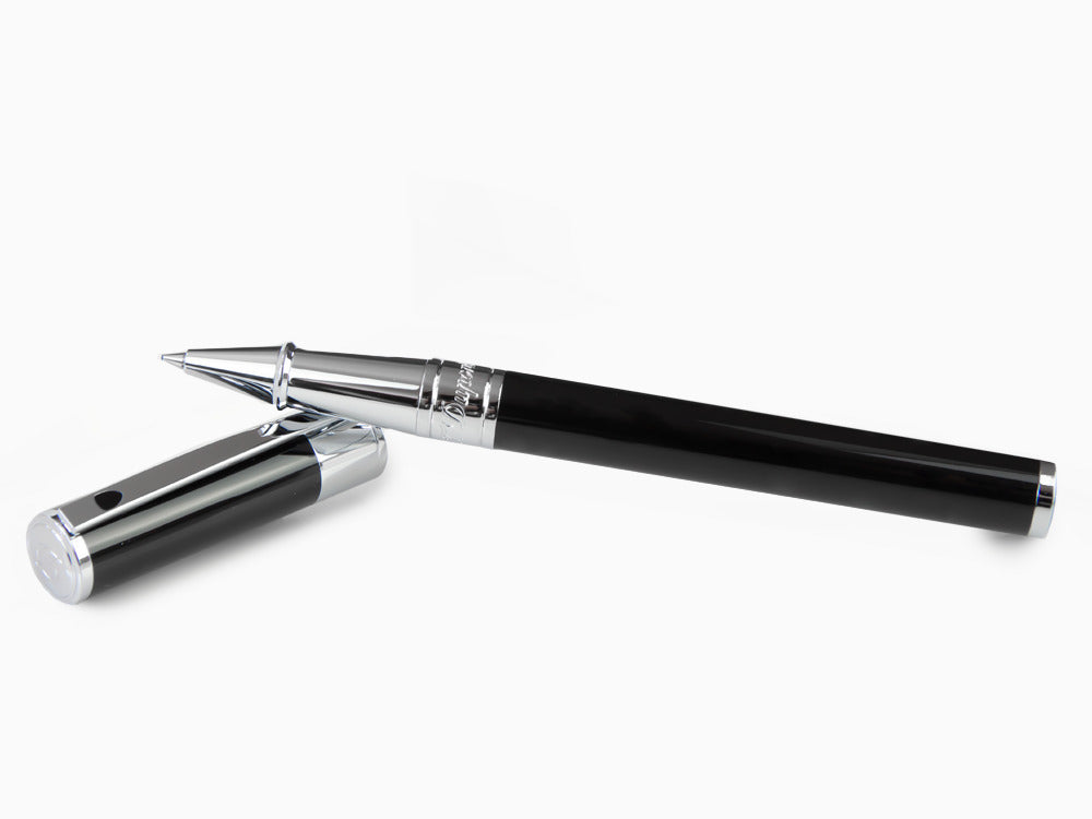 S.T. Dupont D-Initial Roller, Lack, Schwarz, Verchromte Akzente, 262200