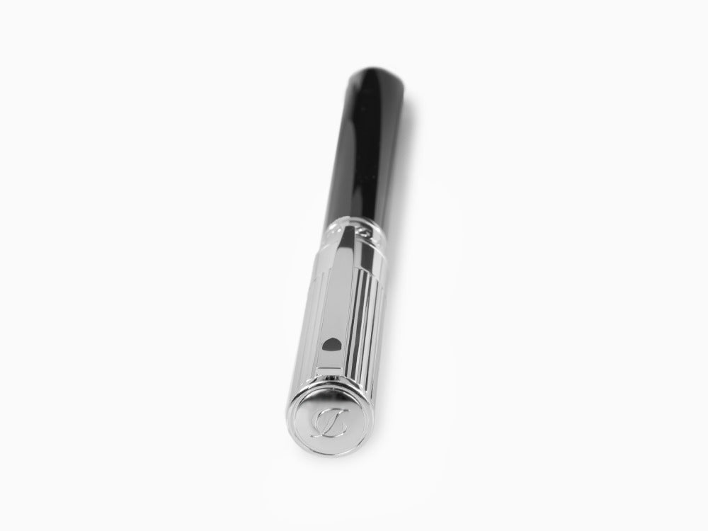 S.T. Dupont D-Initial Roller, Lack, Schwarz, Verchromte Akzente, 262201