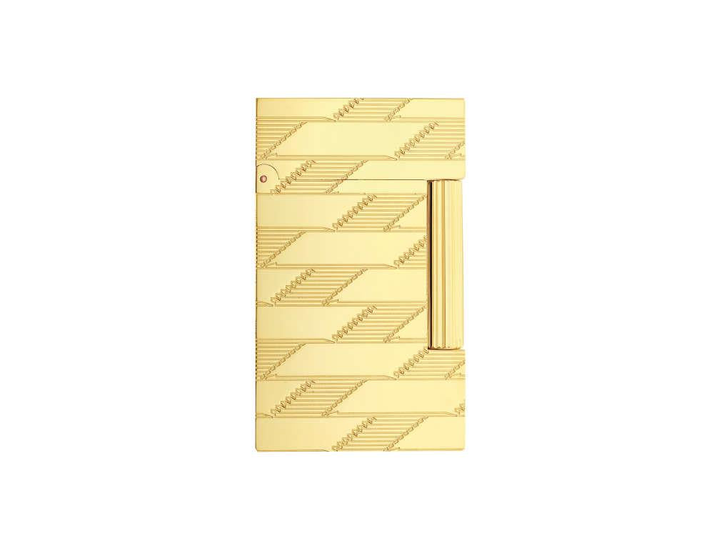 S.T. Dupont Ligne 2 Monogram 1872 Feuerzeug, Golden, Limitierte Auflage, C16178