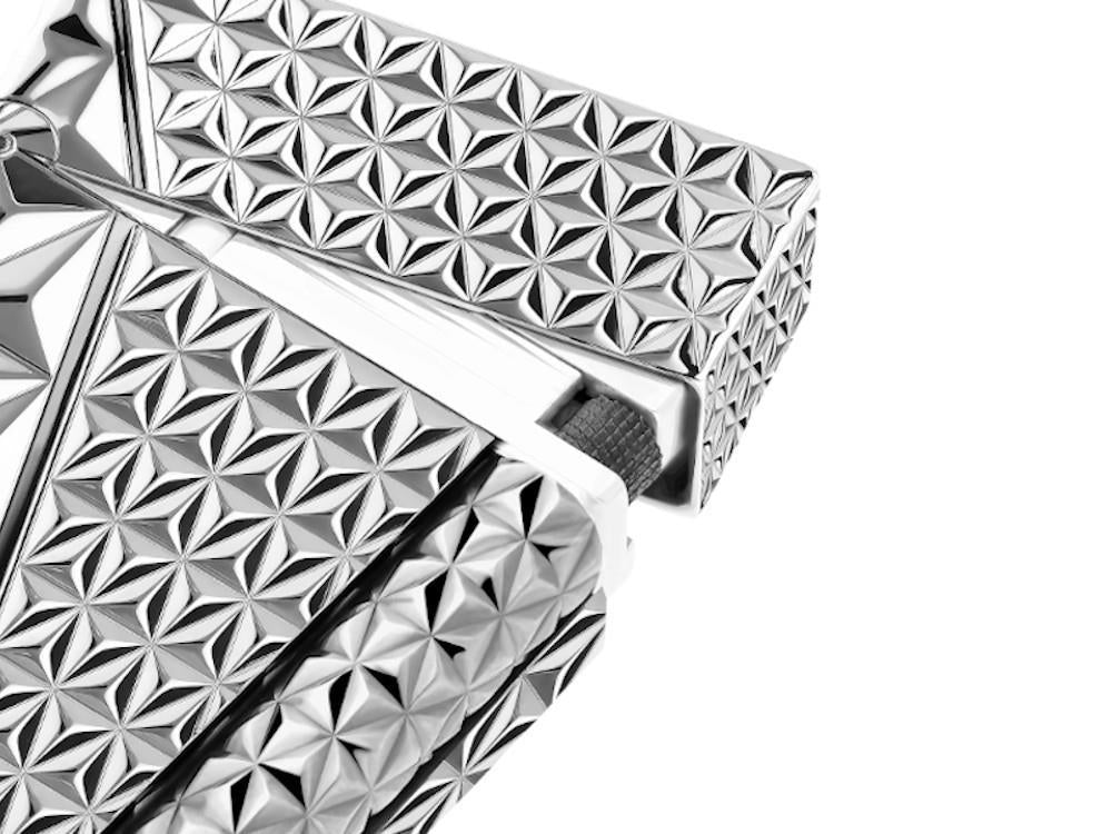 S.T. Dupont L2  Double Fire X Feuerzeug, Messing, Palladium, Silber, C16645