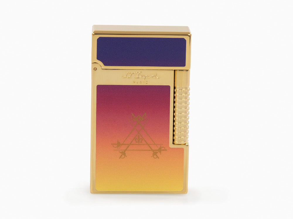 S.T. Dupont Ligne 2 Grand Montecristo L'Aurore Feuerzeug, Vergoldet, C23034