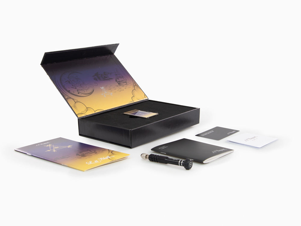 S.T. Dupont LeGrand Montecristo La Nuit Feuerzeug, Palladium Akzenten, C23035