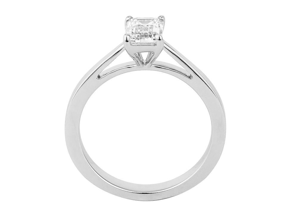 Solitario Baguette Solitärring 18K Weißgold 1 ct, CLRW10442-14