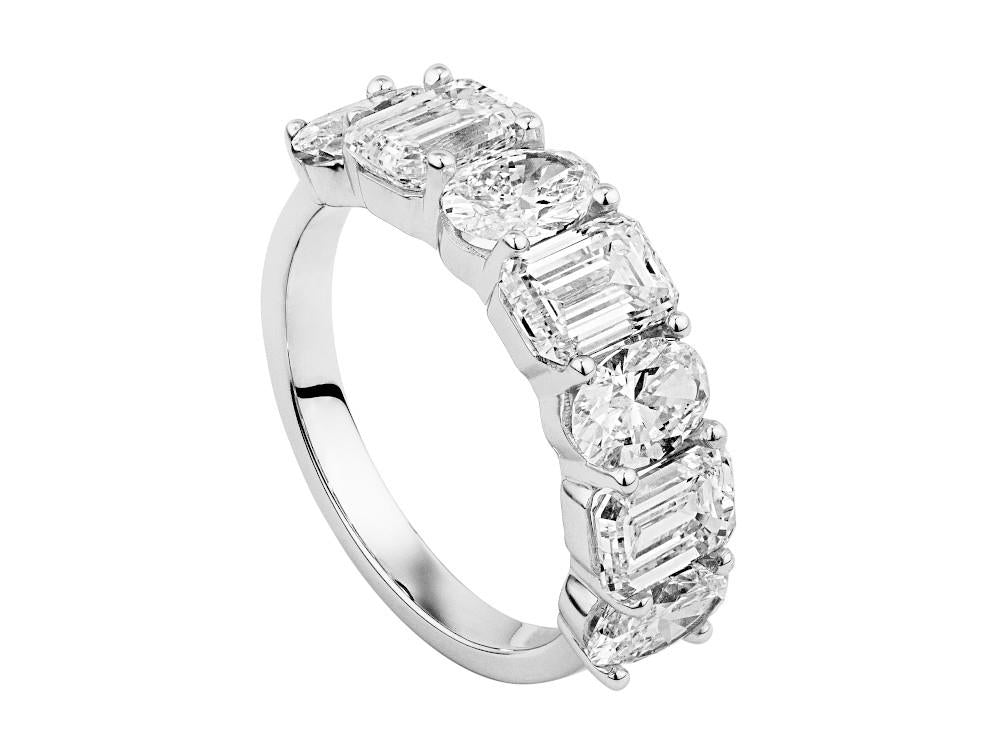 Solitario Halb-Eternity-Ring aus 18K Weißgold 3.9 ct, LRW00313-13