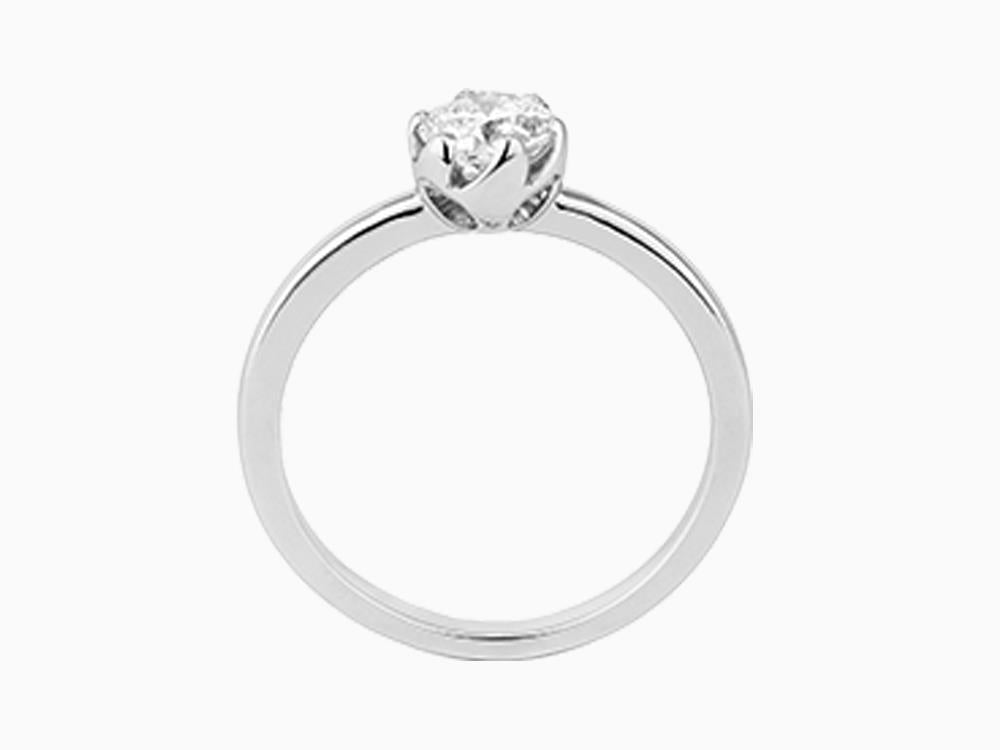 Solitario Solitärring mit Brillantschliff 18K Weißgold 0.6 ct, LRW23700-14