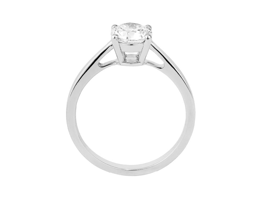 Solitario Solitärring mit Brillantschliff 18K Weißgold 0.5 ct, LRW23704-14