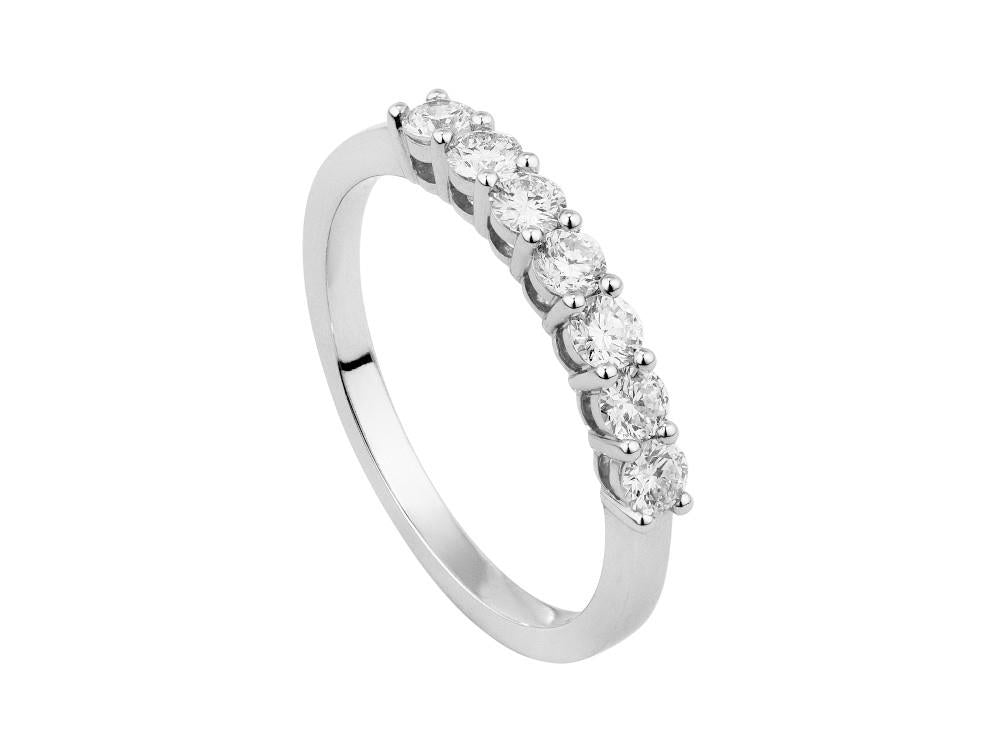 Solitario Ehering 18K Weißgold 0.5 ct, LRW60104-14