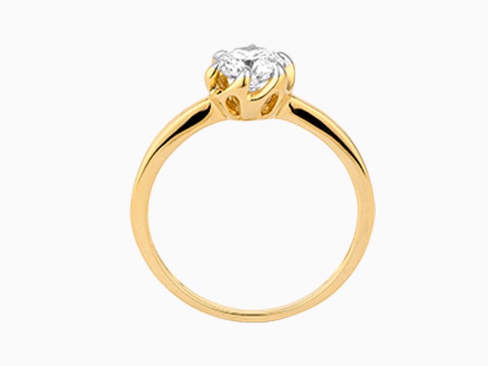 Solitario Solitär-Ring mit Brillantschliff 18K Gold 0.6 ct, LRY00585-065-14