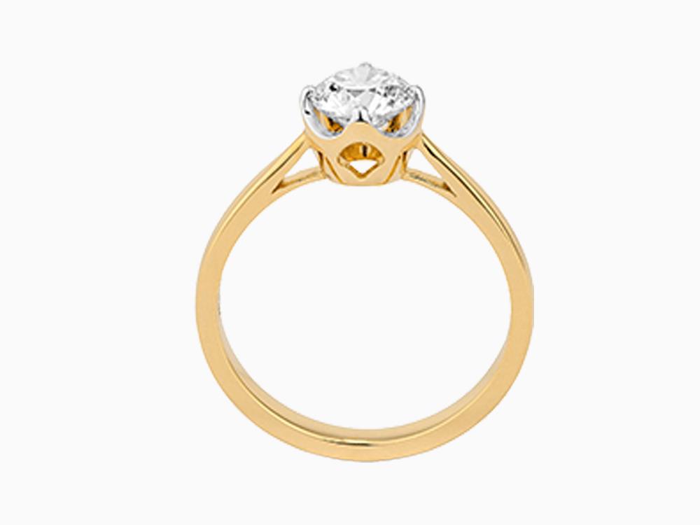 Solitario Solitär-Ring mit Brillantschliff 18K Gold 0.8 ct, LRY23701-14
