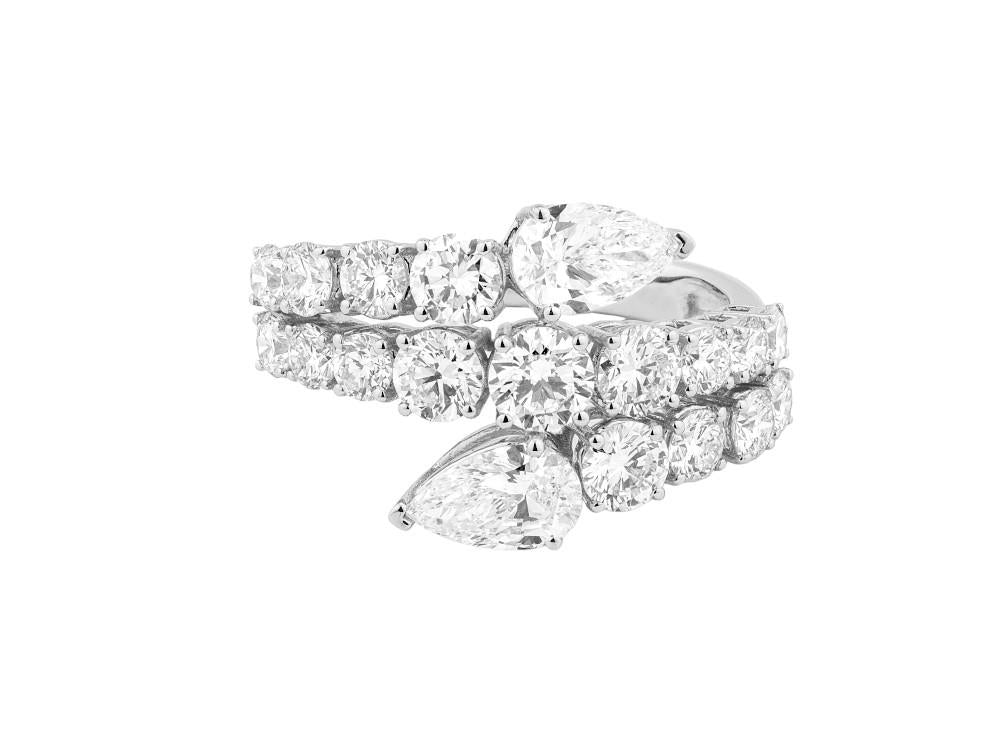 Solitario Schlangenring aus 18K Weißgold 3 ct, NLW00031-13