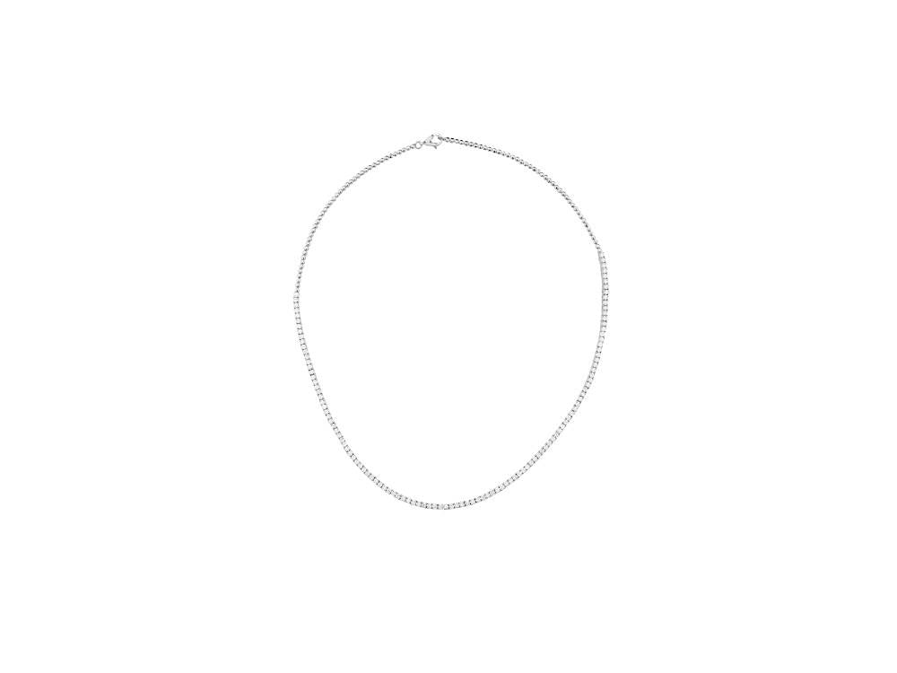 Solitario Rivière-Halskette aus 18K Weißgold 3.5 ct, OAW10051