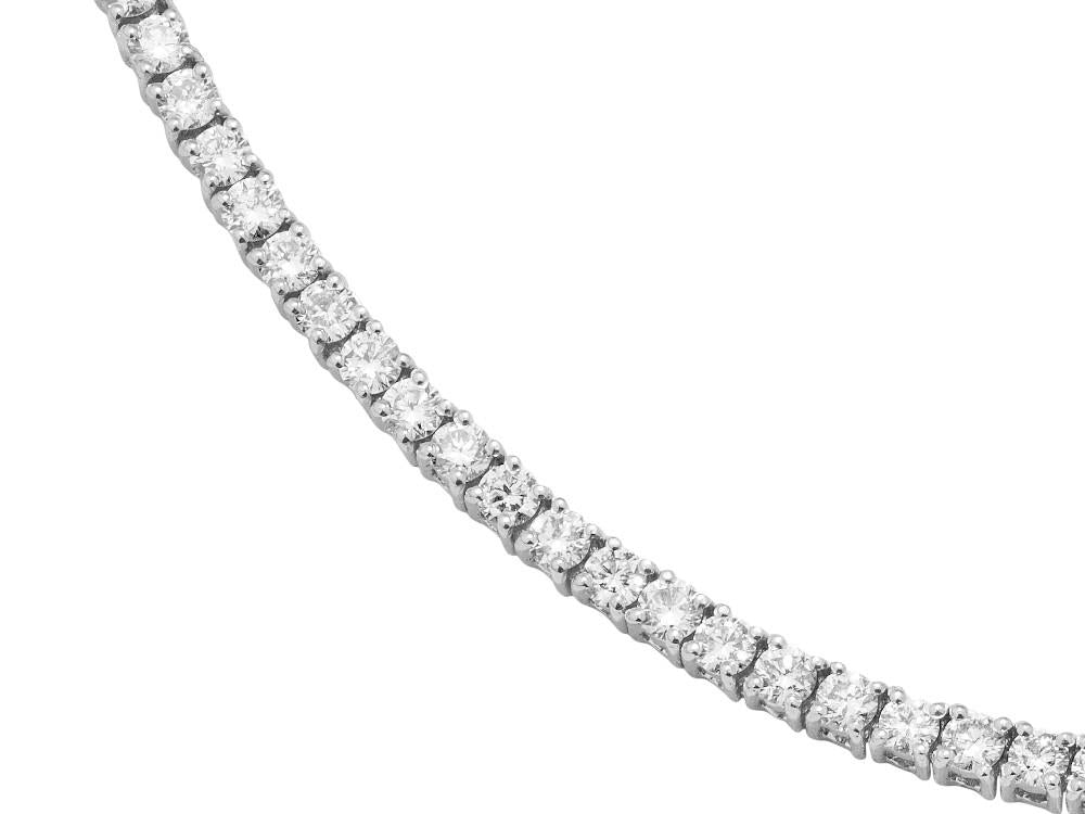 Solitario Rivière-Halskette aus 18K Weißgold 3.5 ct, OAW10051