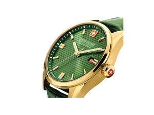Swiss Military Hanowa Land Roadrunner Quartz Uhr, Gold, Grün, SMWGB2200111