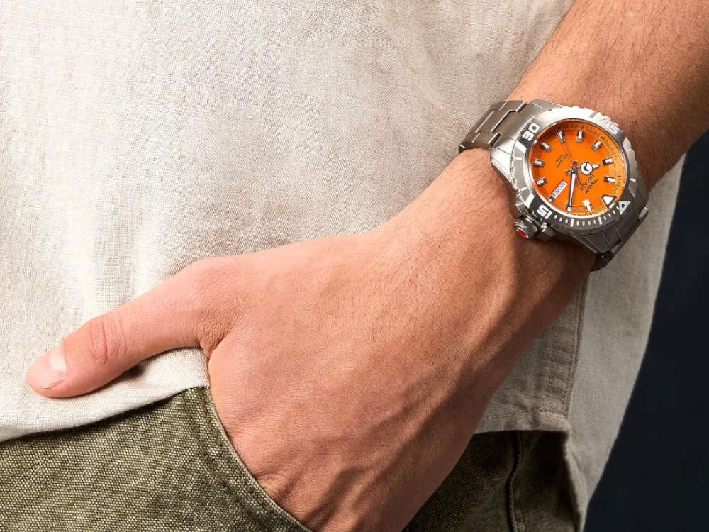 Sector No Limits Legend Automatik Uhr, Titan, Orange, 43 mm, R3223135005