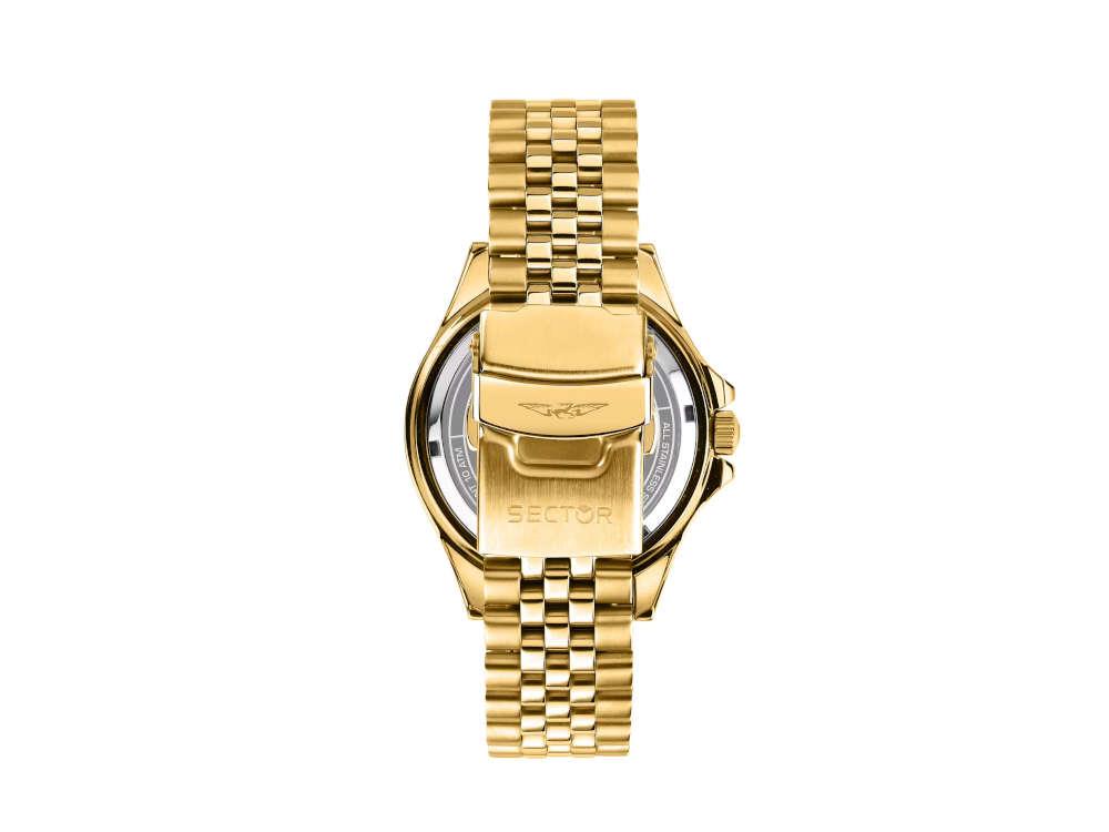 Sector No Limits 230 Quartz Uhr, PVD Gold, Schwarz, 43 mm, R3253161051