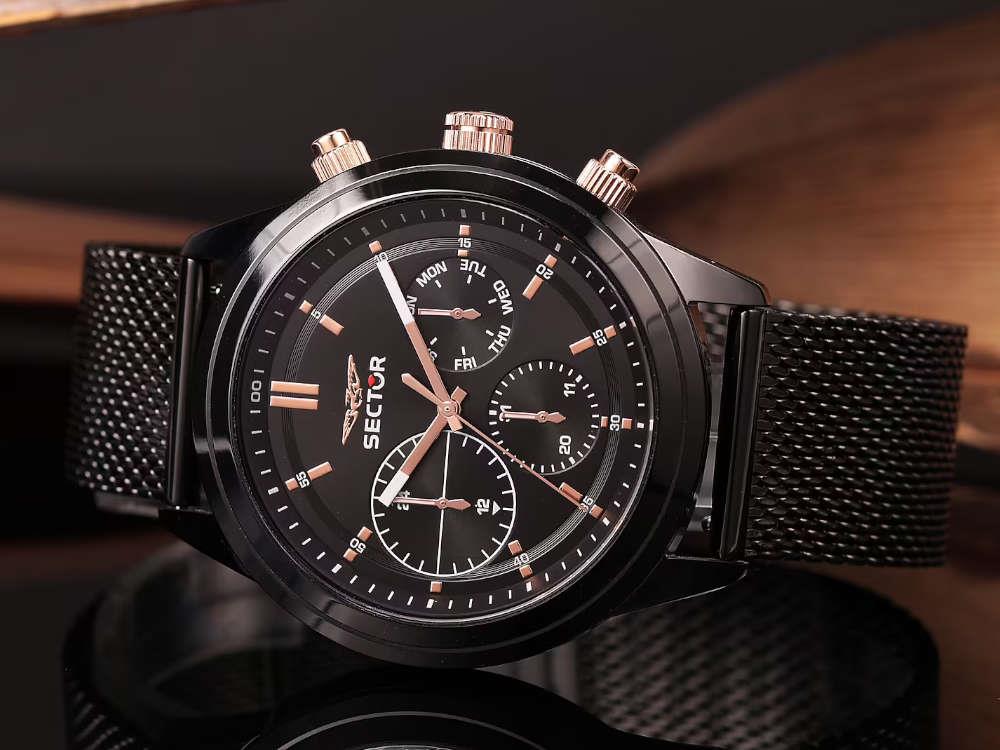 Sector No Limits 670 Quartz Uhr, PVD, Schwarz, 45 mm, R3253540002