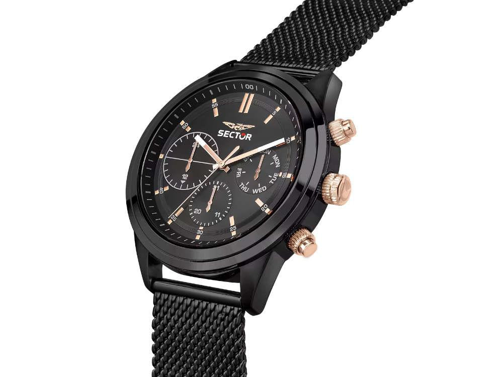 Sector No Limits 670 Quartz Uhr, PVD, Schwarz, 45 mm, R3253540002