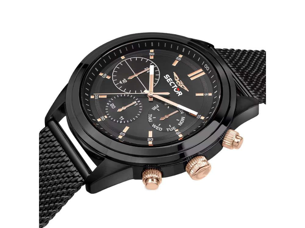 Sector No Limits 670 Quartz Uhr, PVD, Schwarz, 45 mm, R3253540002