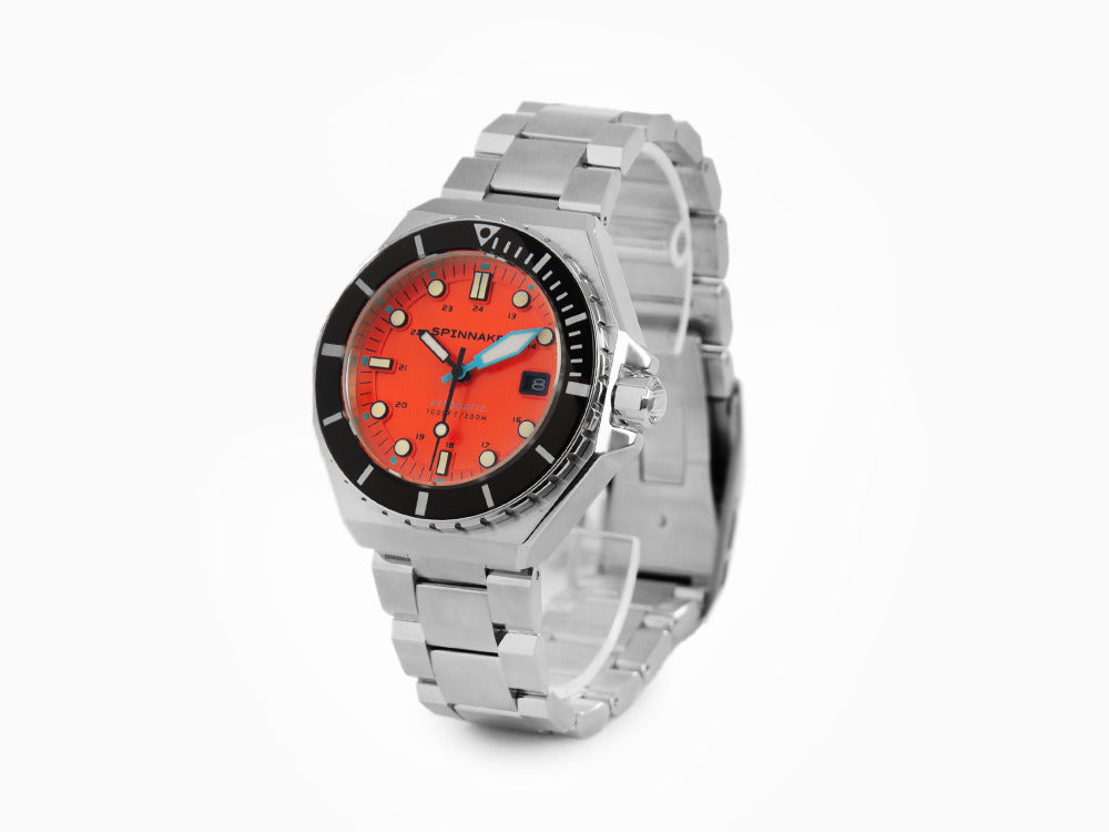 Spinnaker Dumas Tangerine Automatik Uhr, Orange, 44 mm, 30 atm, SP-5081-BB