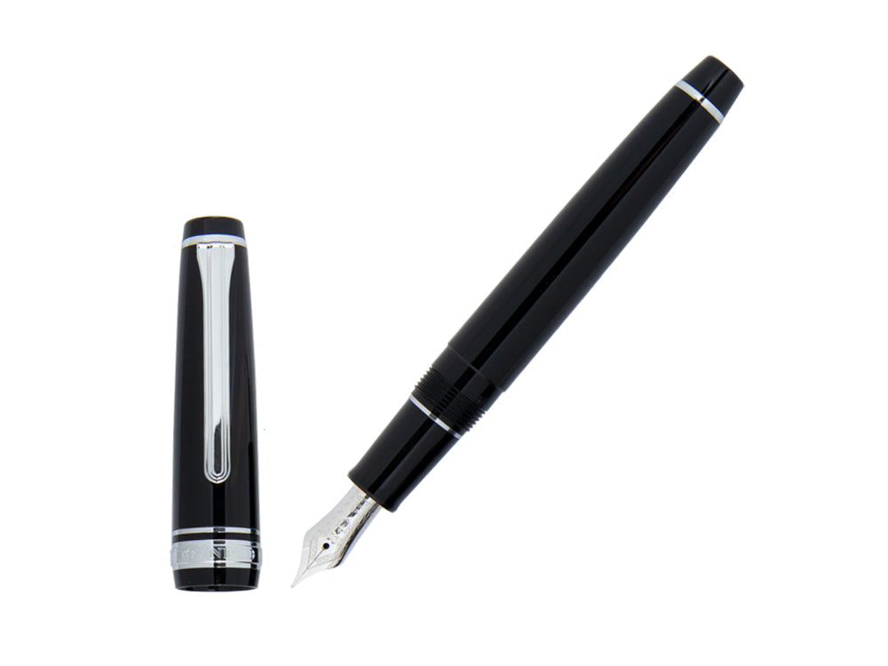 Sailor Professional Gear Slim Silver Füller, Schwarz, Rhodinierte
