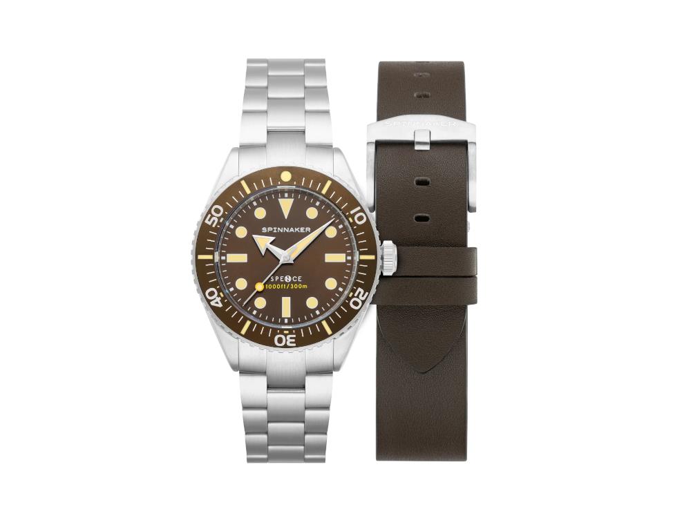 Spinnaker Spence Hickory Brown Automatik Uhr, Braun, 40 mm, 30 atm, SP-5097-33