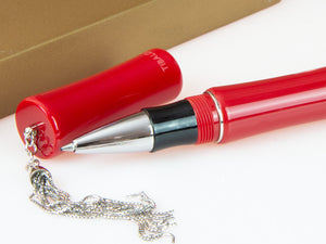 Tibaldi Bamboo Lipstick Red Roller, Edelharz, Rot, Palladium, BMB-2226-RB