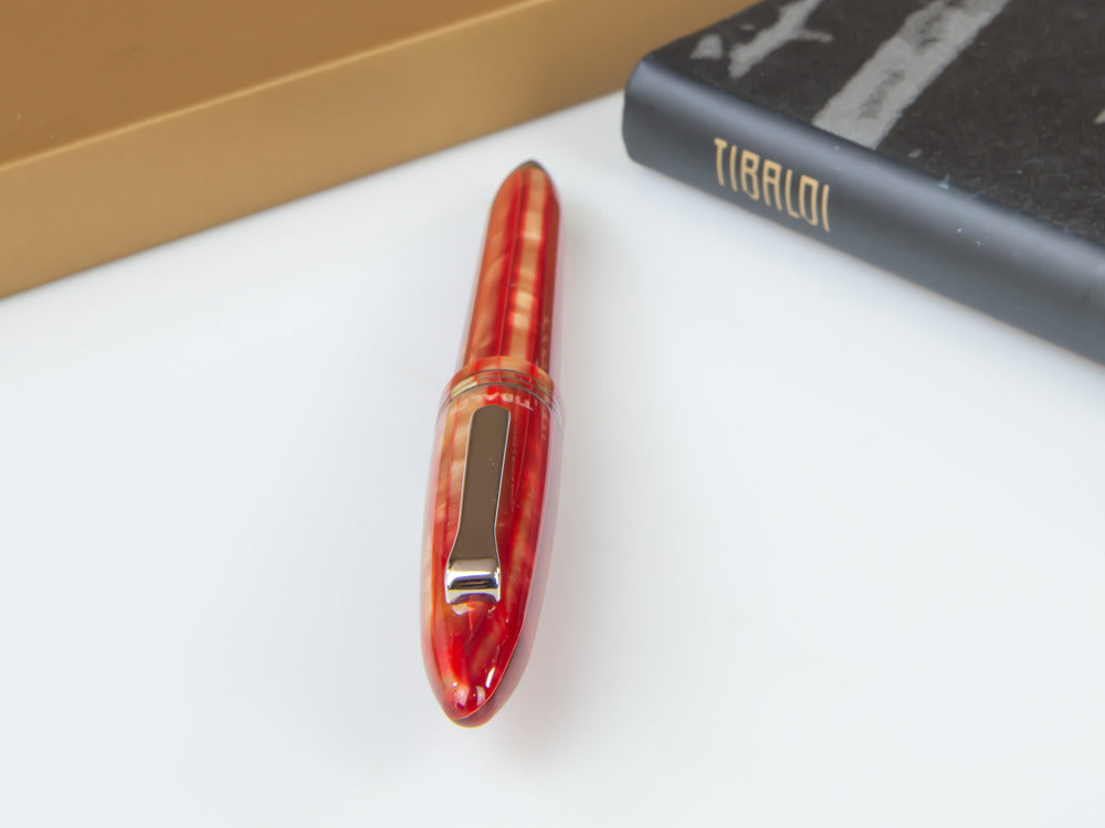 Tibaldi Bononia Seashell Mist Kugelschreiber, Rot, Palladium Akzenten, BNN-72-BP