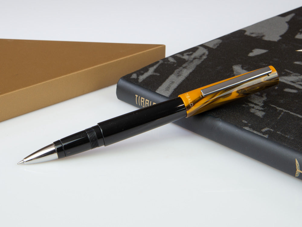 Tibaldi Infrangibile Chrome Yellow Roller, Edelharz, Schwarz, INFR-321-RB